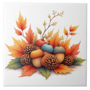 Autumn Acorns Tile