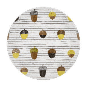 Autumn Acorns: Vintage Vibes Cutting Board