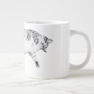 Autumn Acrobat Cat Large Coffee Mug