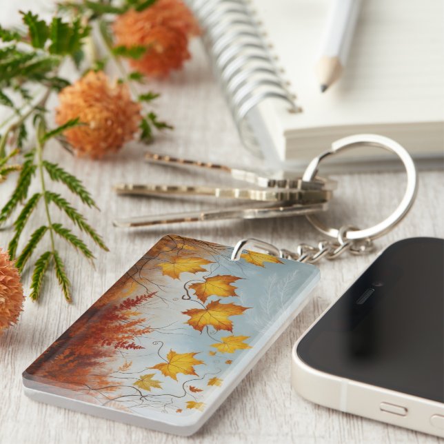 autumn acrylic key key ring (Front Right)