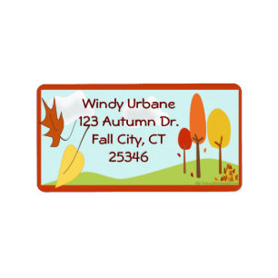 Autumn Address Label