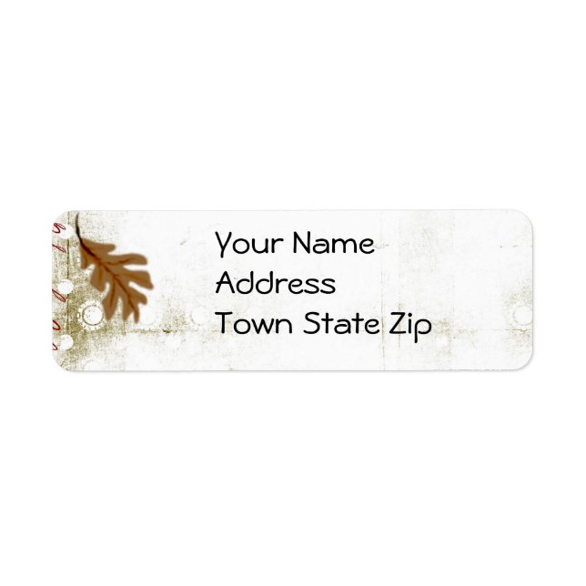 Autumn address labels (Front)