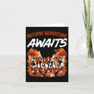Autumn Adventure Awaits Fall Thanksgiving Camping Card