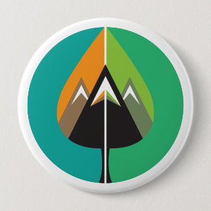 autumn adventures 10 cm round badge