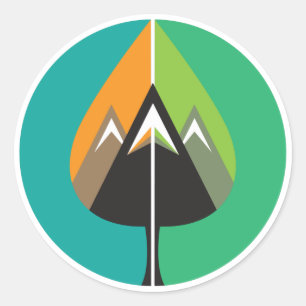 autumn adventures classic round sticker