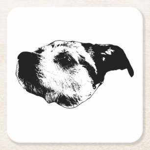 Autumn Afterglow Sip — Terrier Square Paper Coaster