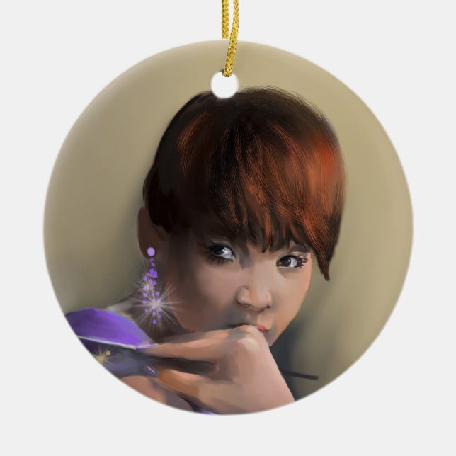 Autumn Allure Round Ornament (Front)