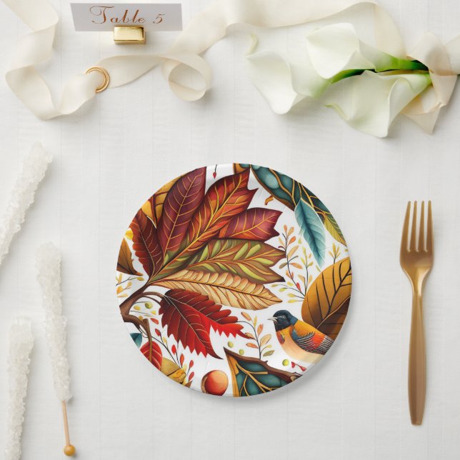 Autumn and Thanksgiving design Paper Plate (Wedding)