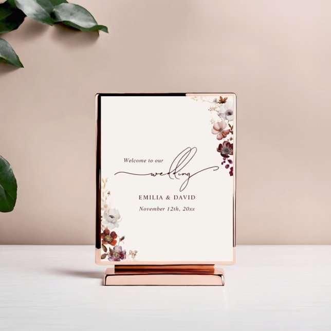 Autumn Anemone Wedding Script Welcome Poster (Creator Uploaded)