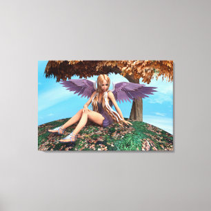 Autumn Angel Woodland Fantasy Art Canvas Print