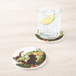 Autumn Animal Art Squirrels Coaster