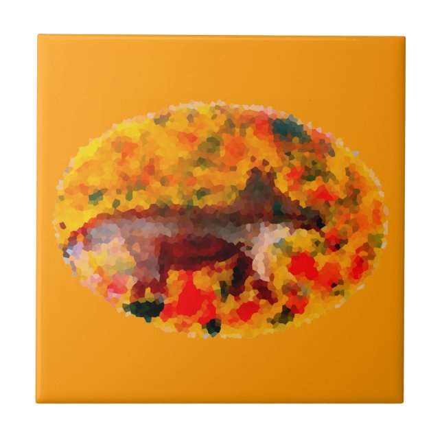 Autumn Animal illustration Fox Tile (Front)