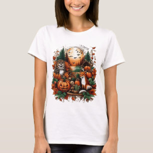 Autumn Animals and Pumpkins T-Shirt