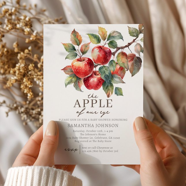 Autumn Apple Baby Shower Invitation (Creator Uploaded)