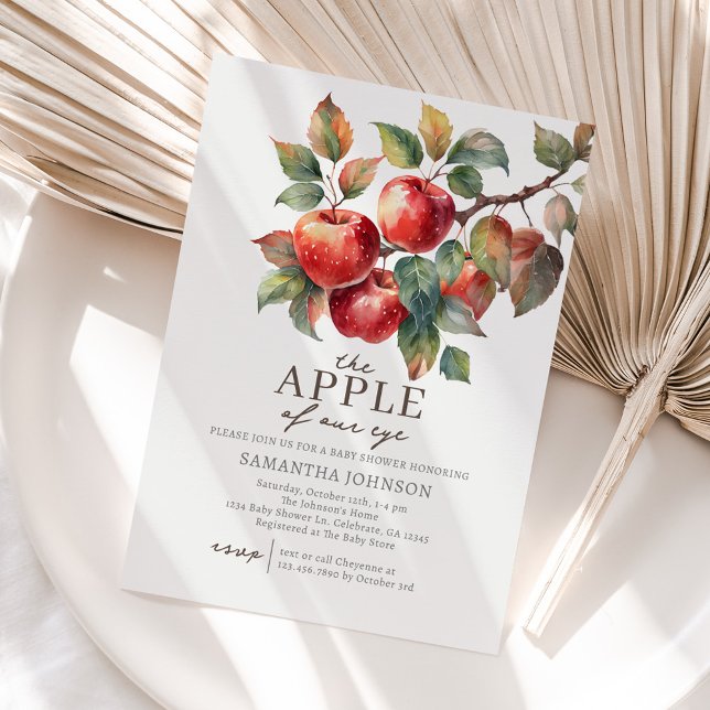 Autumn Apple Baby Shower Invitation (Creator Uploaded)