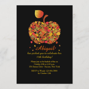 Autumn Apple Invitation