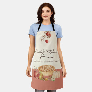 Autumn Apple Pie Personalised Baking Apron