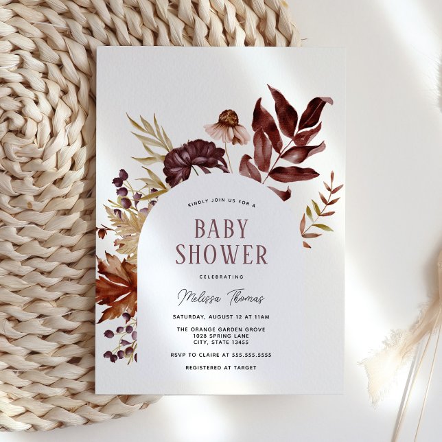 Autumn Arch Baby Shower Invitation (Creator Uploaded)