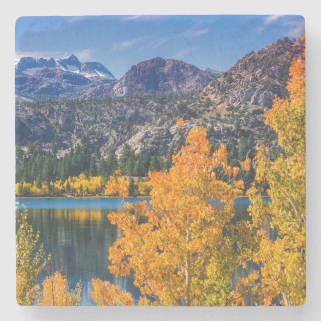 Autumn around June Lake, California Stone Coaster (Front)