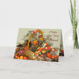 AUTUMN ARRANGEMENT ~  New Year Card (Friend)