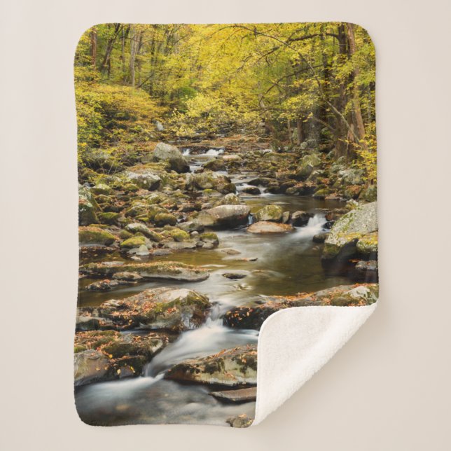 Autumn at Big Creek Sherpa Blanket (Front)