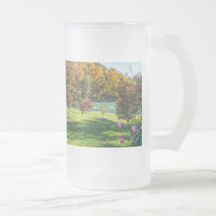 Autumn At Dogwood Frosted Glass Beer Mug