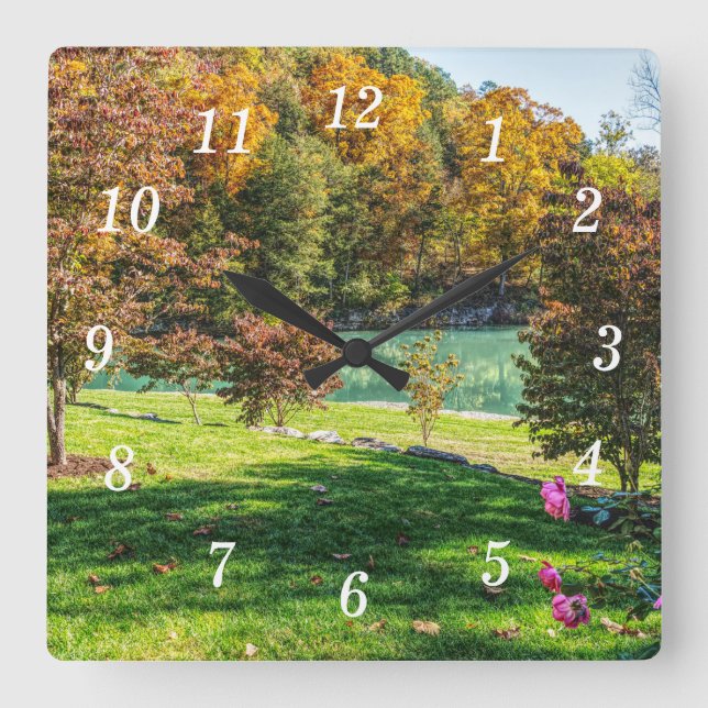 Autumn At Dogwood Wall Clock (Front)