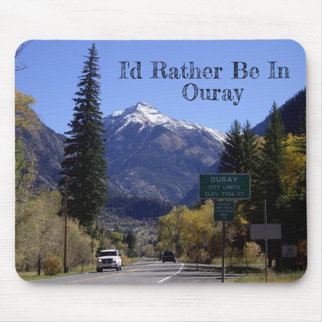 Autumn at Ouray, Colorado City Limits Mouse Mat (Front)