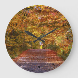 Autumn at Superior National Forest Large Clock