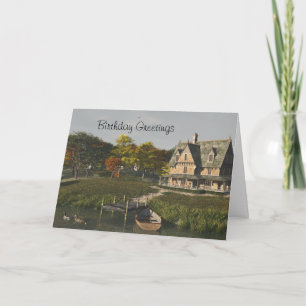 Autumn at the Lake Birthday Card