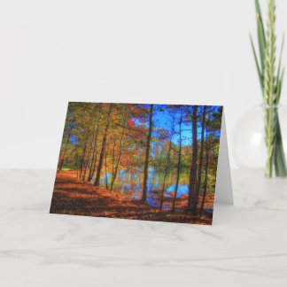 Autumn at the Lake Card