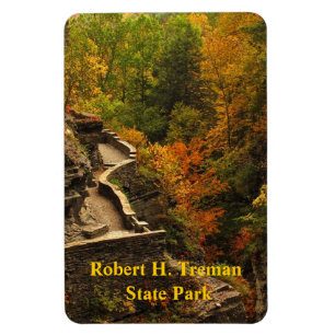 Autumn at Treman State Park Magnet
