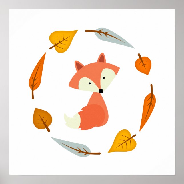 Autumn Baby Fox Poster (Front)