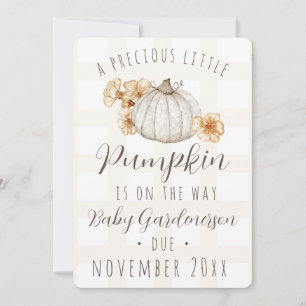 Autumn Baby Photo Pumpkin Announcement 