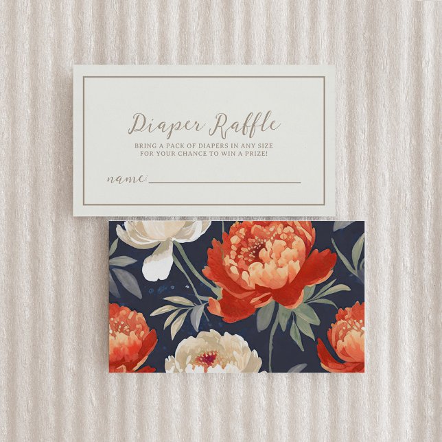 Autumn Baby Shower Diaper Raffle Enclosure Card (Creator Uploaded)