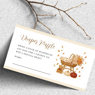 Autumn Baby Shower Diaper Raffle  Enclosure Card