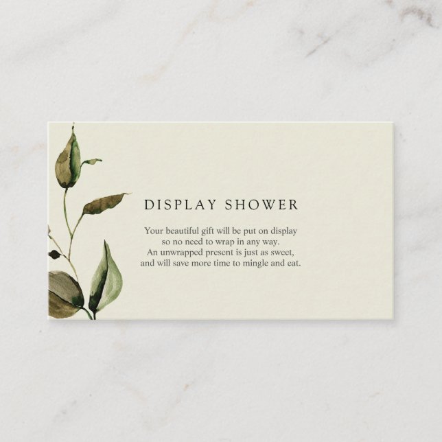 Autumn Baby Shower Display Shower insert card (Front)