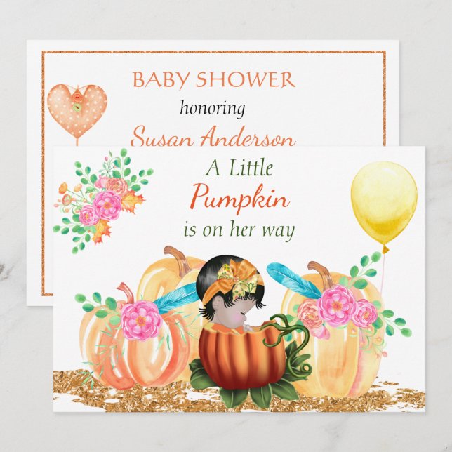 Autumn Baby Shower Invitation (Front/Back)