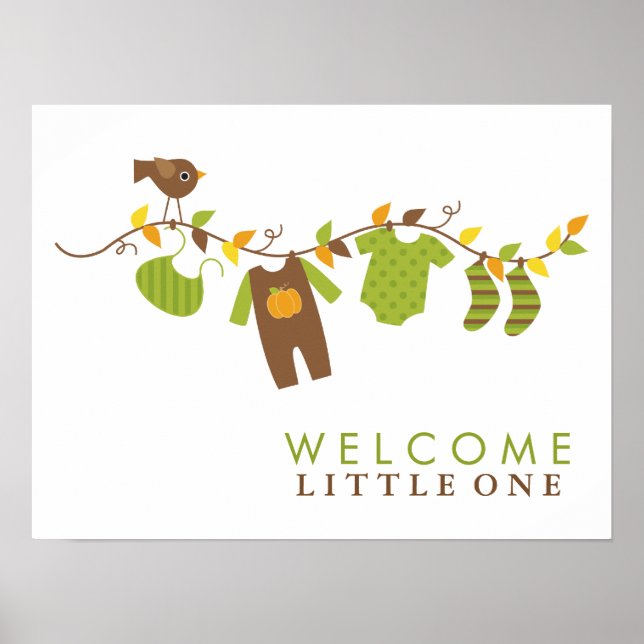 Autumn Baby Shower Sign (Front)