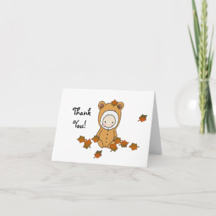 Autumn Baby Shower Thank You Card