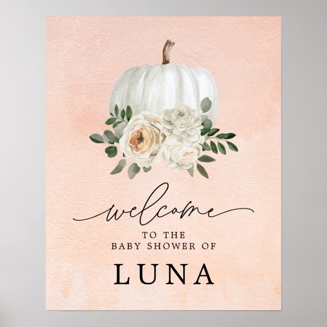 Autumn Baby Shower Welcome Poster (Front)