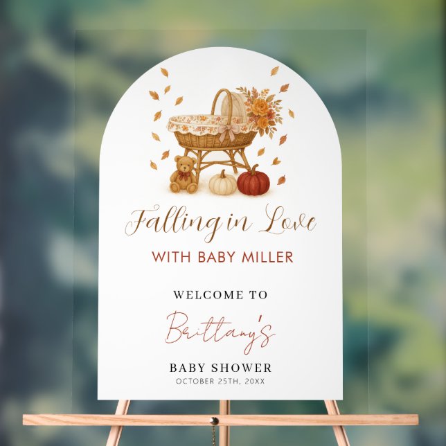 Autumn Baby Shower Welcome Sign (Neutral)