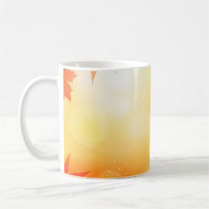 Autumn background bokeh fall nature coffee mug