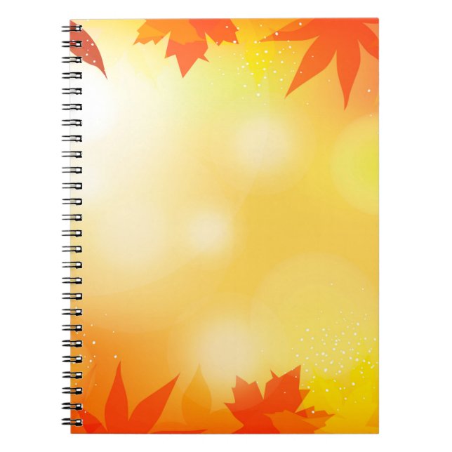 Autumn background bokeh fall nature notebook (Front)