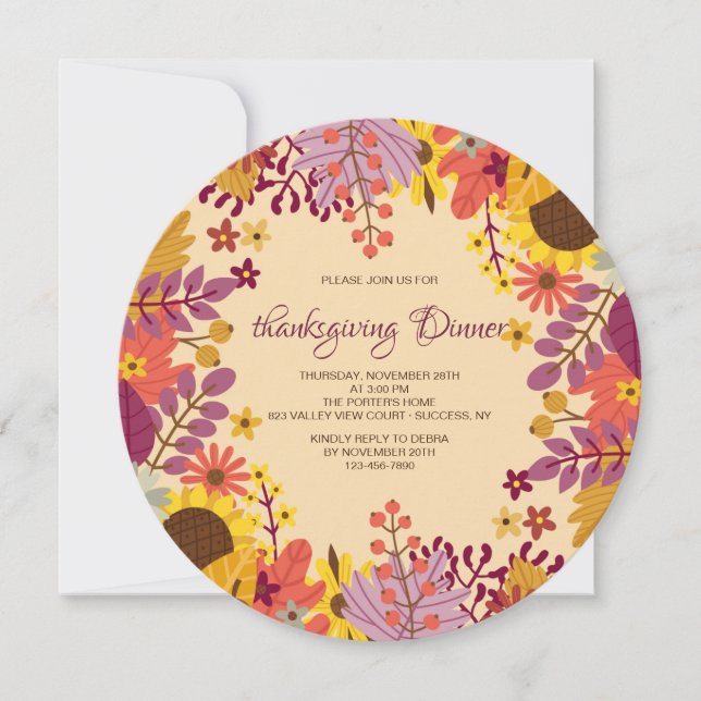 Autumn Background Invitation (Front)