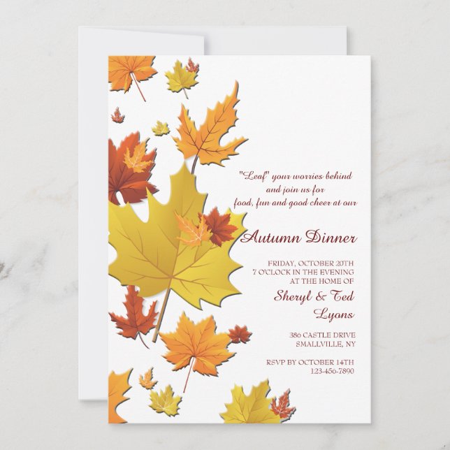 Autumn Background Invitation (Front)