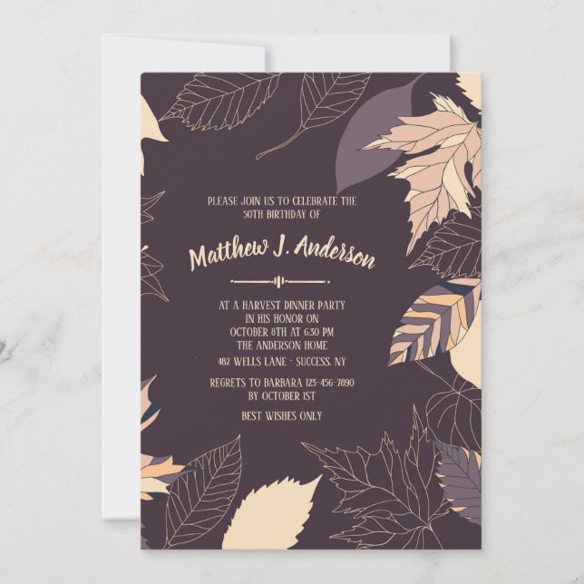 Autumn Background Invitation (Front)