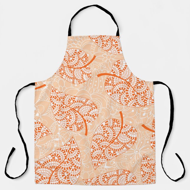 Autumn background. Leaf seamless patternbackground Apron (Front)