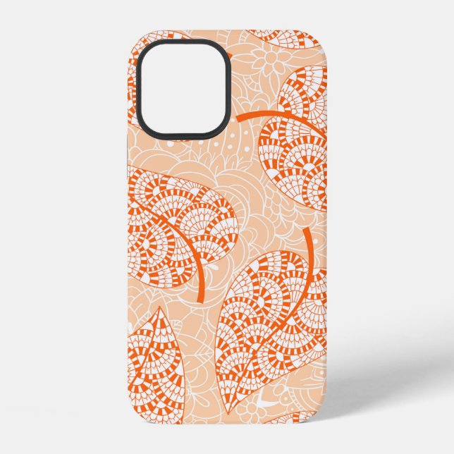 Autumn background. Leaf seamless patternbackground iPhone Case (Back)