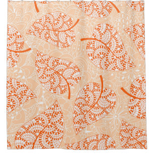 Autumn background. Leaf seamless patternbackground Shower Curtain